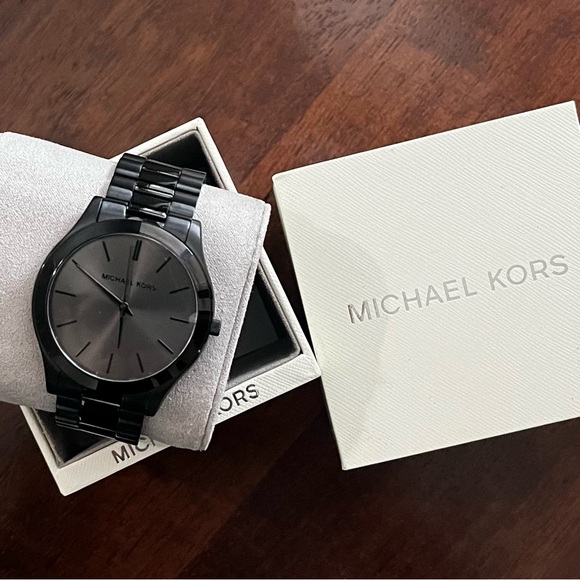 Michael Kors Charcoal Black Timepiece - Picture 1 of 6